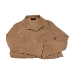 Tan, soft, thin suit jacket